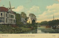 Zwolle - Gezicht op Eekwal - oa molen [002-6843