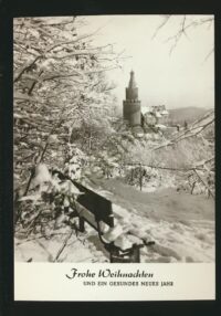 Weida - Blick zur Osterburg - Frohe Weihnachten [KRST005-6299