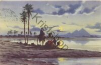 The Pyramids and Nile at moonlight - Egypt [KRST011-7468