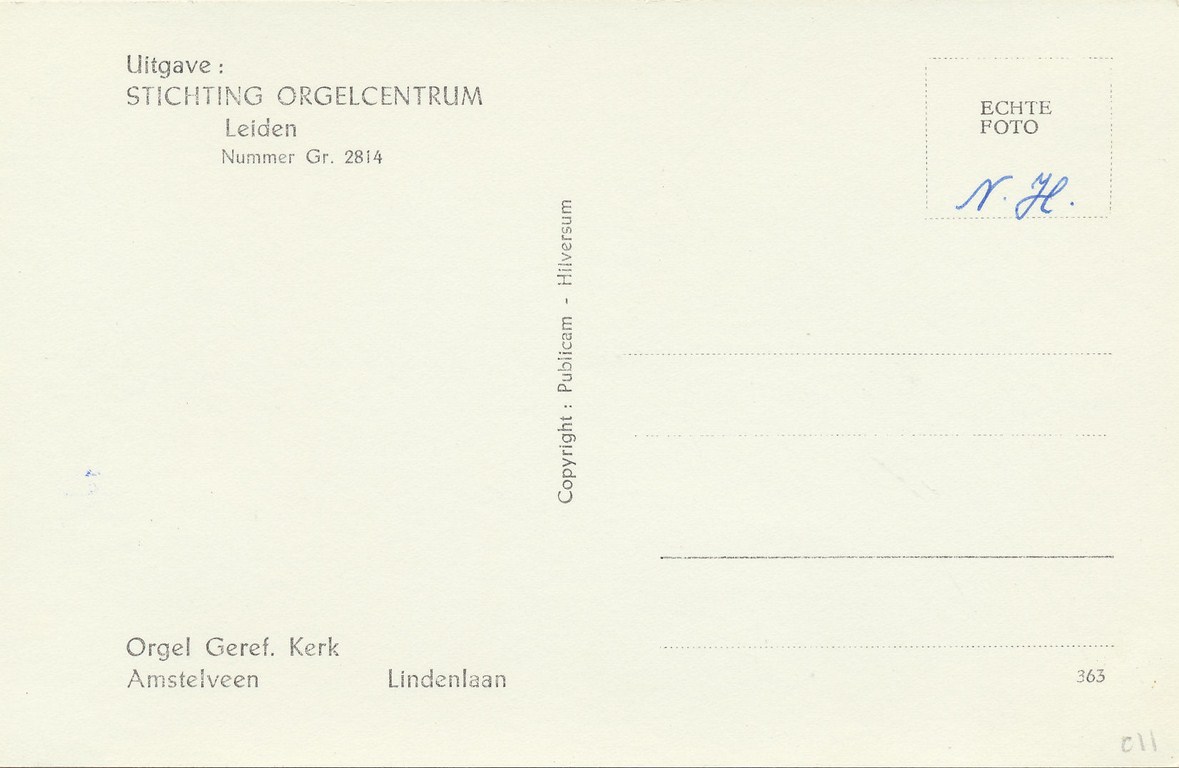 KRST001-0511_1.jpg Amstelveen - Geref. Kerk - Orgel - organ [001-0511 - Afbeelding 2