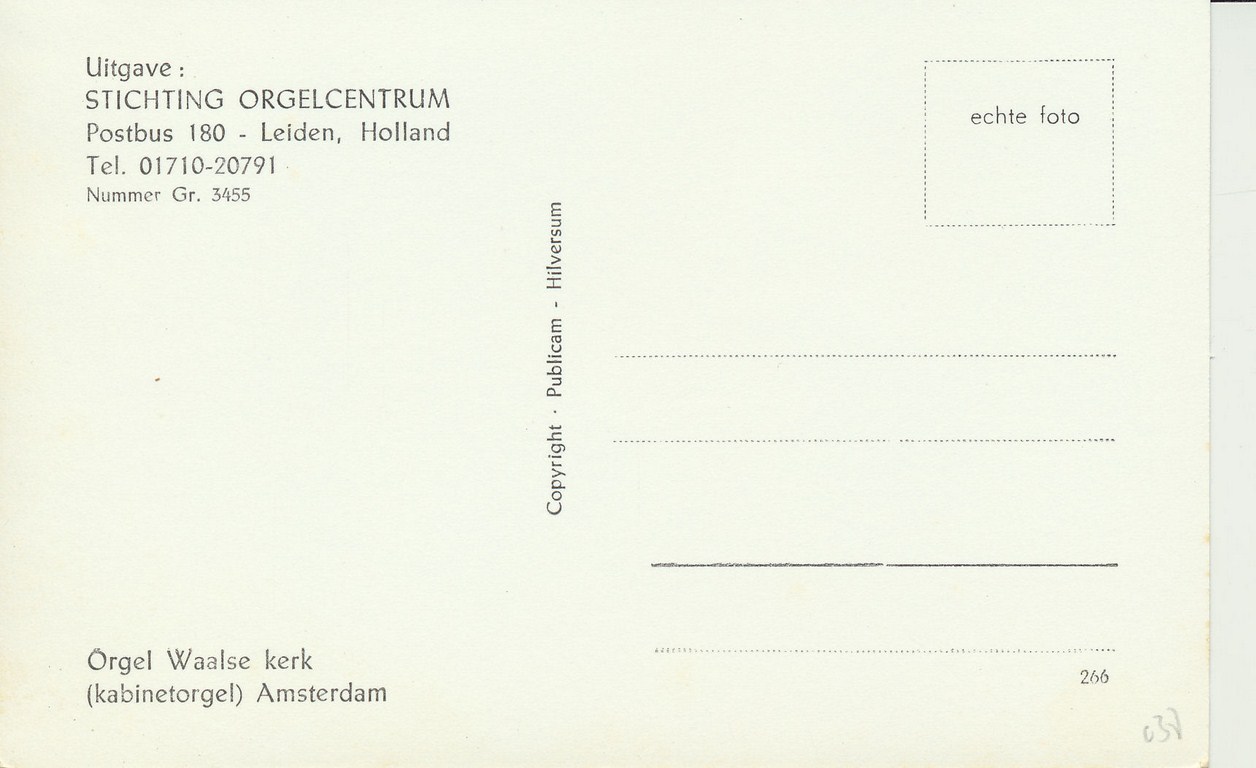 KRST001-0537_1.jpg Amsterdam - Waalse Kerk - Orgel - organ [001-0537 - Afbeelding 2