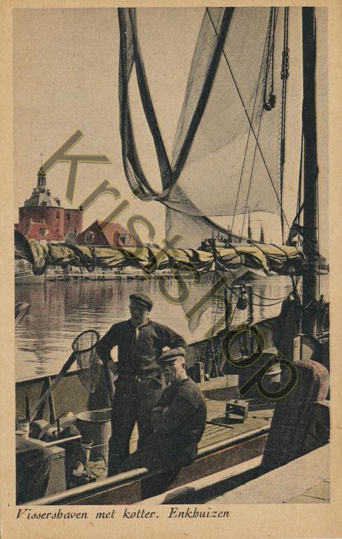 KRST001-0675_0.jpg Enkhuizen - Vissershaven met kotter [001-0675