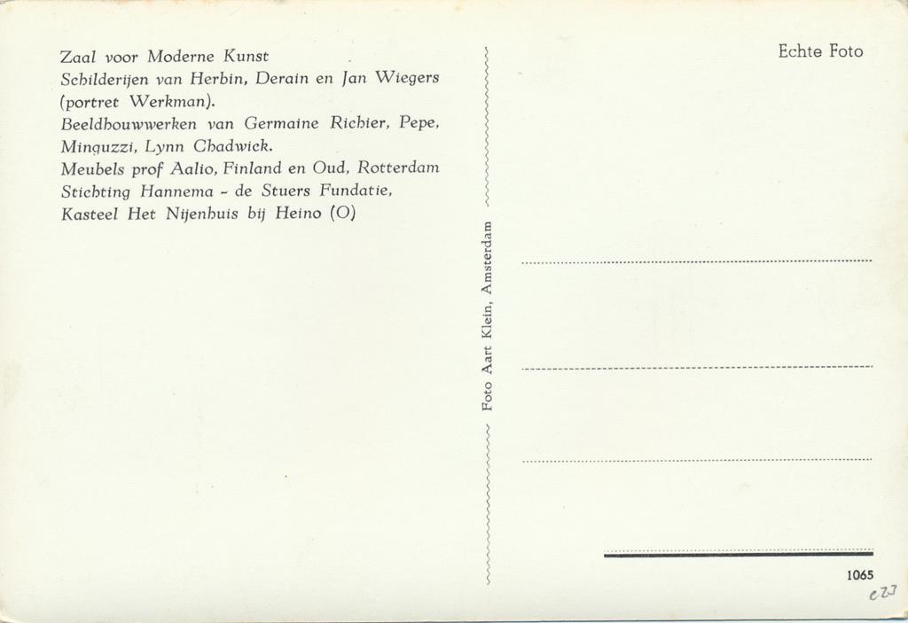 KRST001-1823_1.jpg Rotterdam - Zaal voor Moderne Kunst [001-1823 - Afbeelding 2