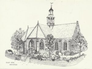 Heemstede - Oude kerk - pentekening [001-1834