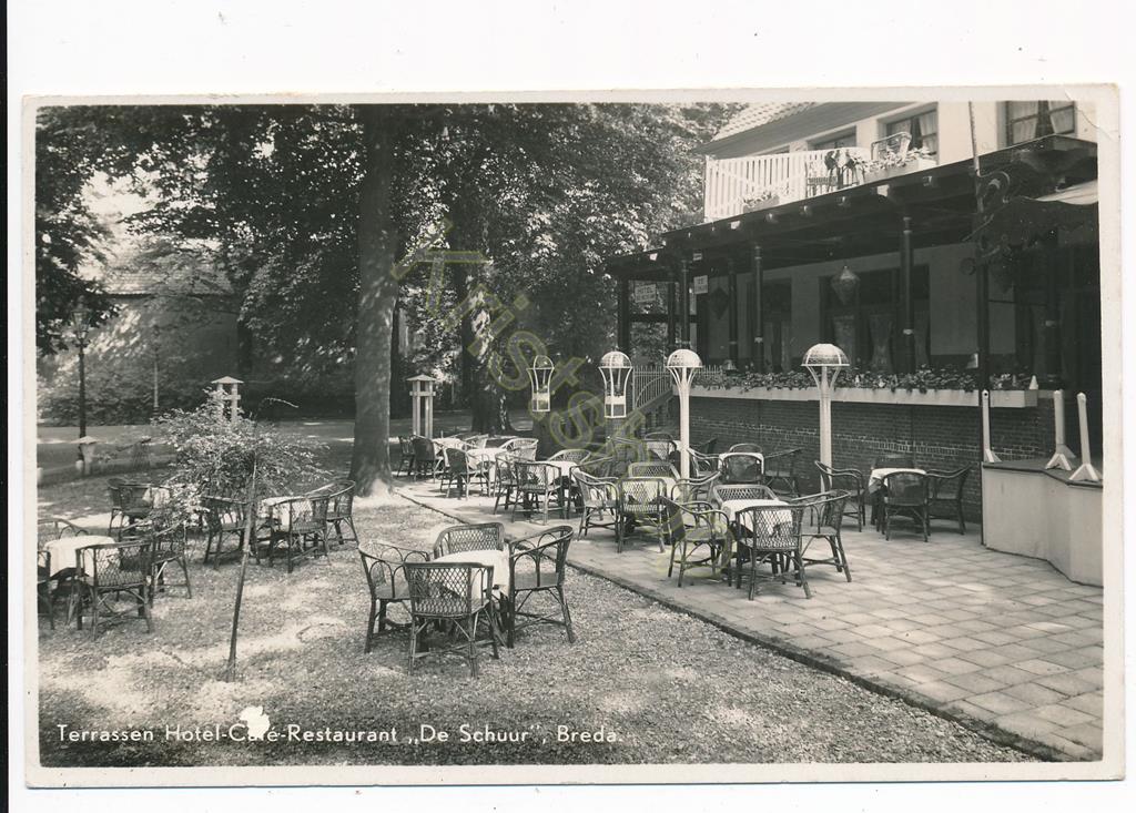 KRST001-3402_0.jpg Breda - Terrassen Hotel Cafe Restaurant De Schuur - beschadigd [001-3402