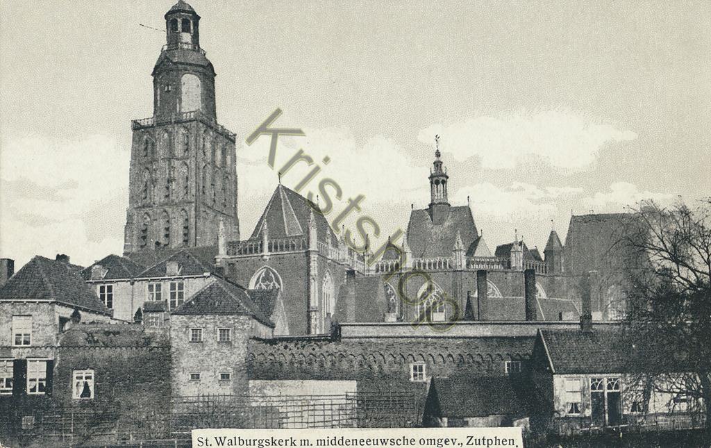KRST001-4852_0.jpg Zutphen - St Walburgskerk m middeneeuwsche omgev [001-4852