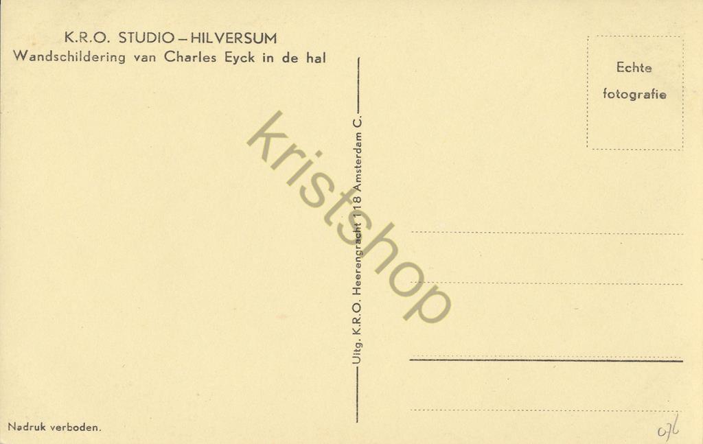 KRST002-0476_1.jpg Hilversum - KRO-Studio Wandschildering Charles Eyck [002-0476 - Afbeelding 2