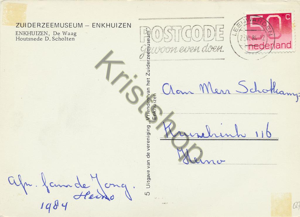 KRST002-0827_1.jpg Enkhuizen - De Waag - pentekening [002-0827 - Afbeelding 2
