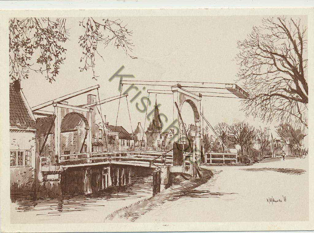 KRST002-0839_0.jpg Breukelen - Brug over de Vecht - pentekening [002-0839