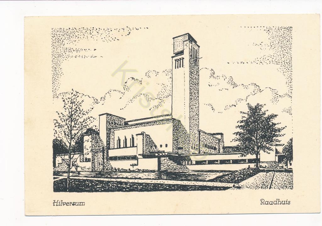 KRST002-1033_0.jpg Hilversum - Raadhuis - Tekening [002-1033