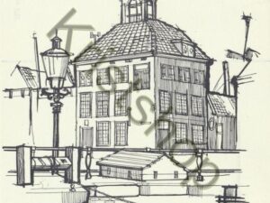 Schiedam - tekening Zakkendragershuisje anno 1725 [002-4252