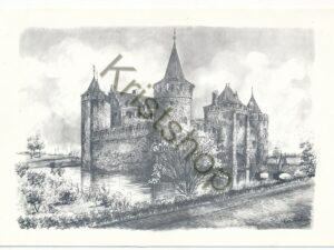 Muiden - Kasteel Muiderslot - pentekening [002-4358