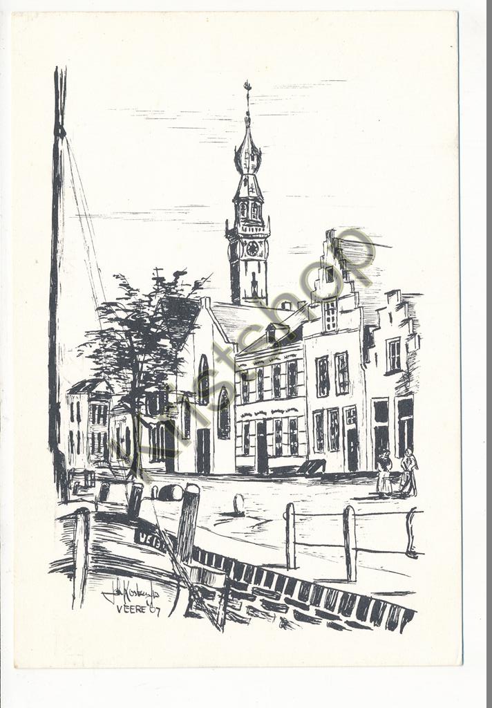 KRST002-4397_0.jpg Veere - kade - pentekening [002-4397