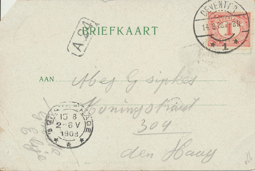 KRST002-4766_1.jpg Deventer - Groote Markt met Stadhuis (mist hoekje) [002-4766 - Afbeelding 2