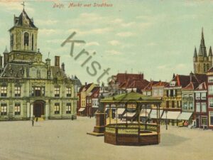 Delft - Markt met Stadhuis [002-4799