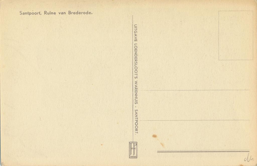 KRST002-5064_1.jpg Santpoort - Ruïne van Brederode [002-5064 - Afbeelding 2
