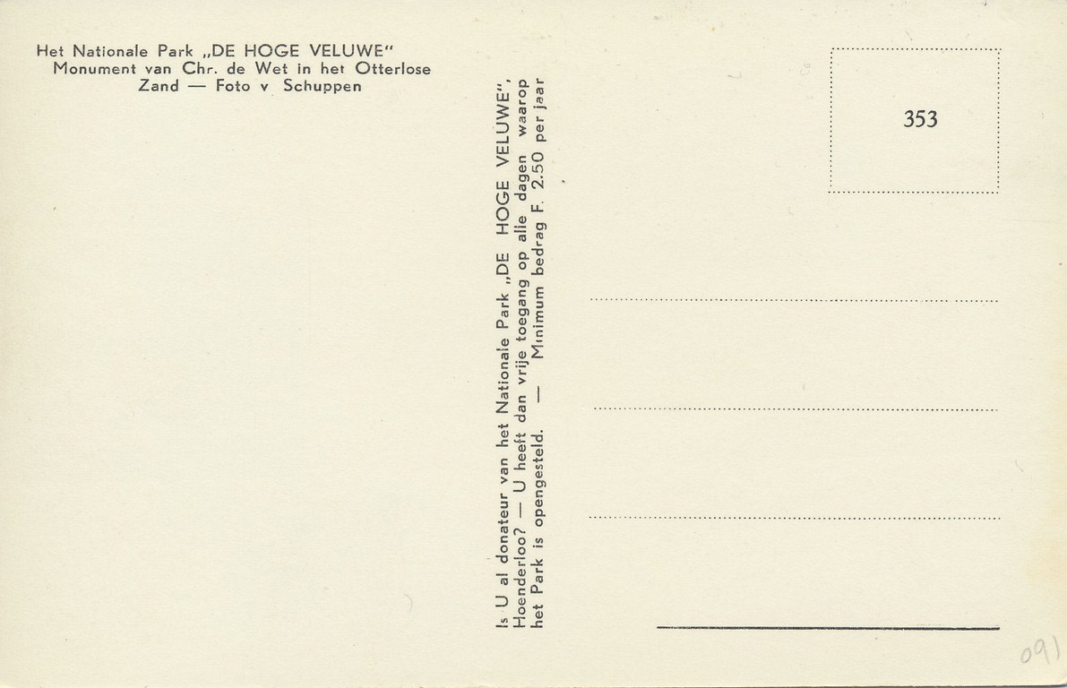 KRST002-5191_1.jpg Otterlo - De Hoge veluwe Chr De Wet [002-5191 - Afbeelding 2