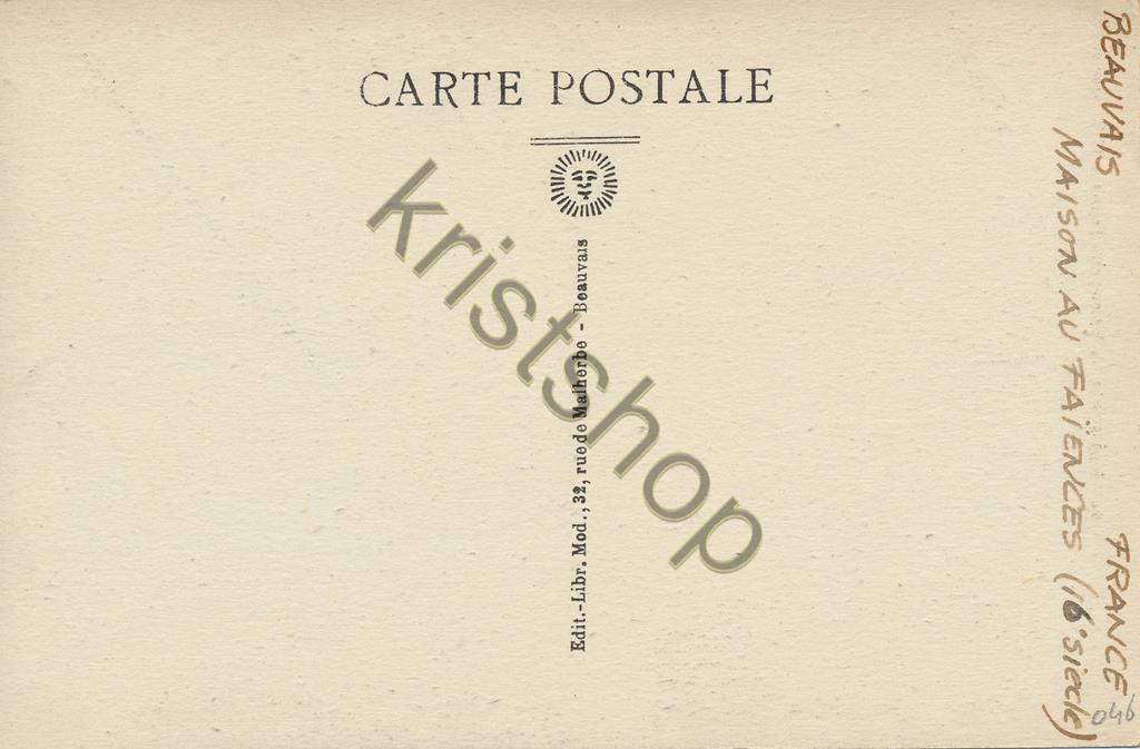 KRST004-0596_1.jpg Beauvais - Maison aux Faüences [004-0596 - Afbeelding 2