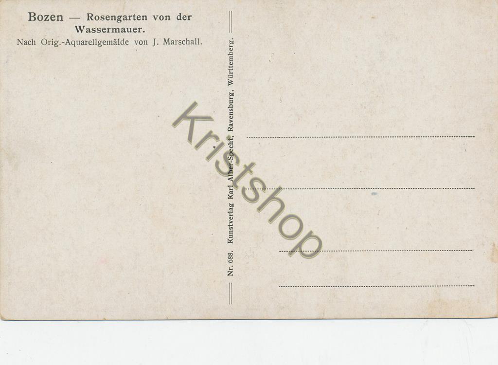 KRST004-1100_1.jpg Bozen - Rosengarten von der Wassermauer [004-1100 - Afbeelding 2