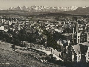 Biel und die Alpen [004-1701 mit Stempel Obercommando der Wehrmacht
