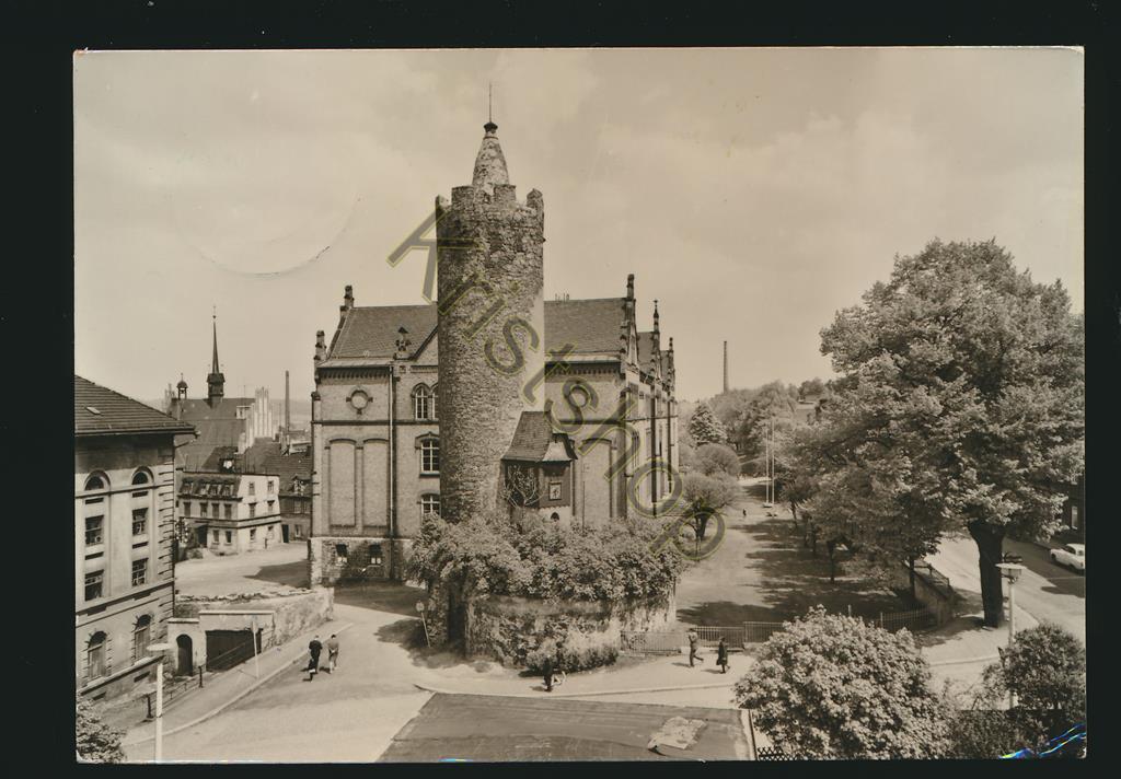 KRST004-1813_0.jpg Pößneck - Weißer Turm mit Schule [004-1813