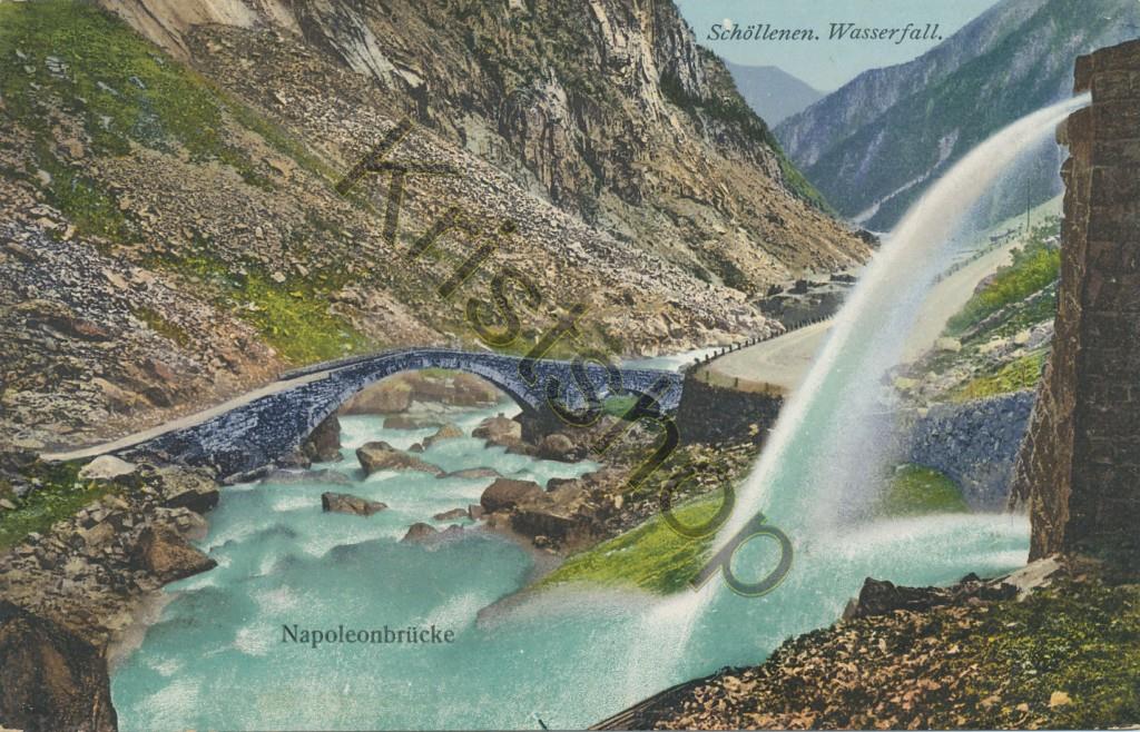 KRST004-2178_0.jpg Schöllenen Wasserfall - Napoleonbrücke [004-2178