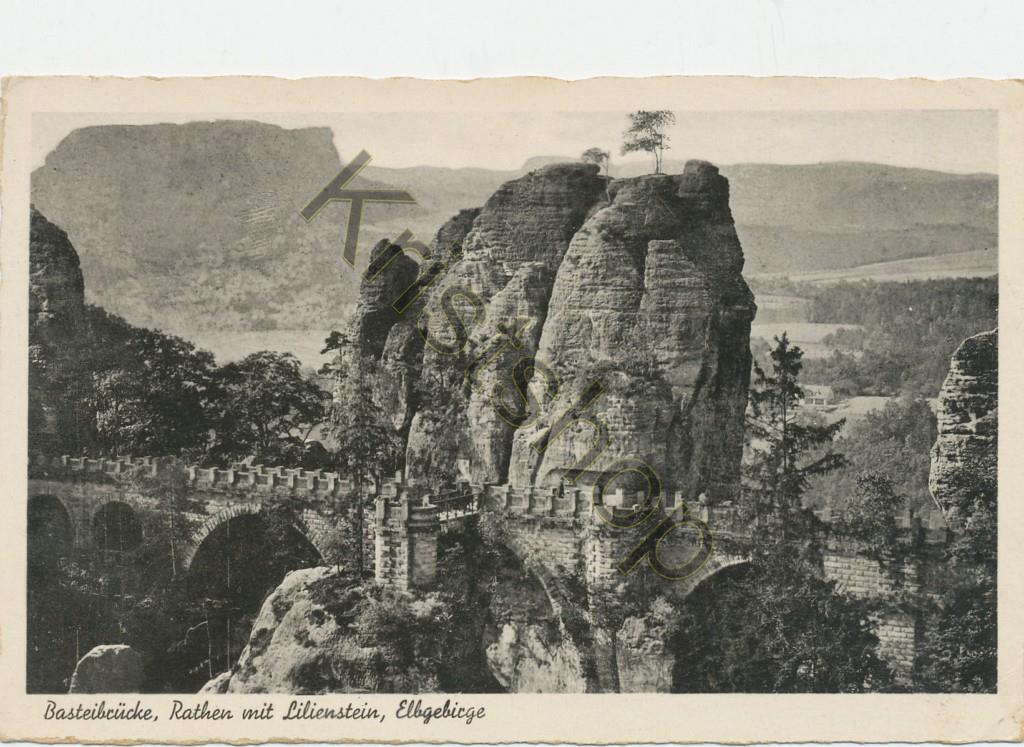 KRST004-2544_0.jpg Basteibrücke - Rathen mit Lilienstein - elbgebirge [004-2544