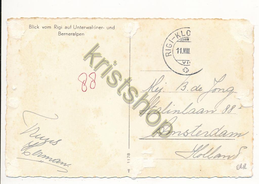 KRST004-2942_1.jpg Blick vom Rigi auf Unterwaldiner und Berneralpen [004-2942 - Afbeelding 2