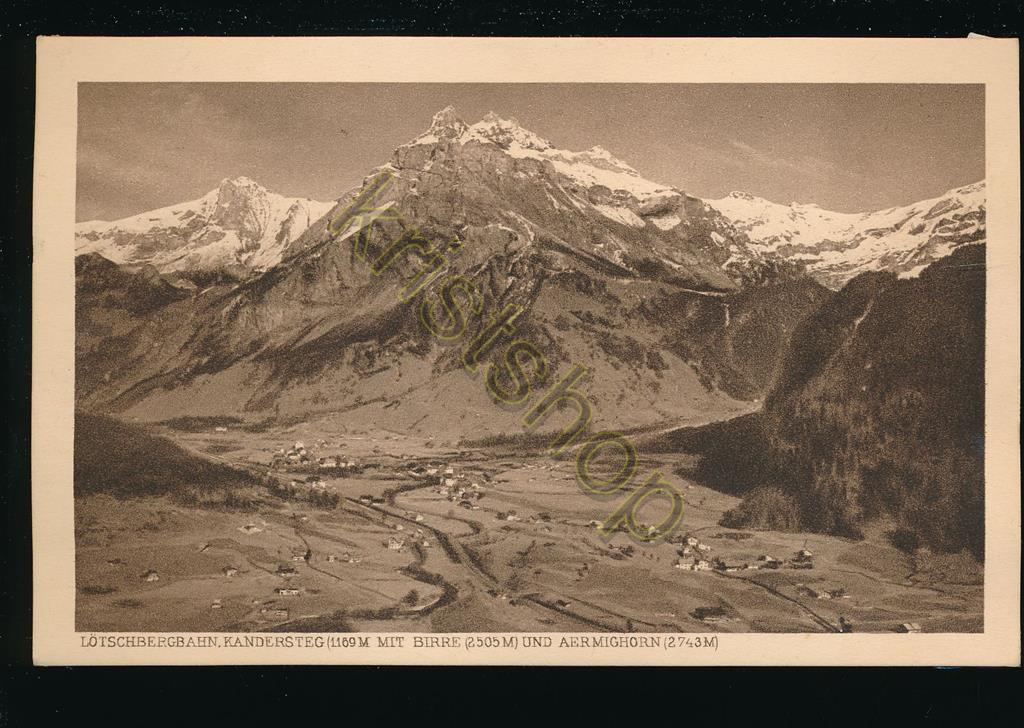 KRST004-2995_0.jpg Lötschbergbahn Kandersteg mit Birre und Aermighorn [004-2995