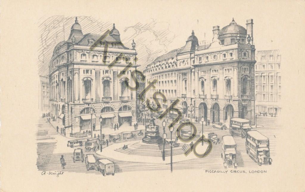 KRST004-3336_0.jpg London - Piccadilly Circus [004-3336 (Pencil Sketch)