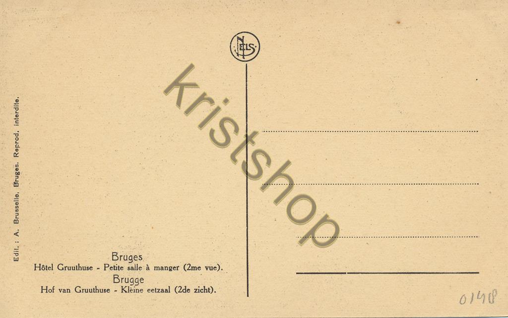 KRST004-3728_1.jpg Bruges - Hôtel Gruuthuse - Petite salle à manger [004-3728 - Afbeelding 2