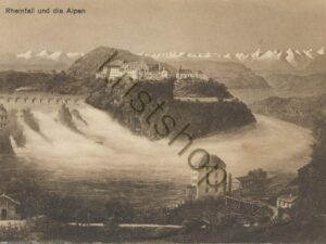 Rheinfall und die Alpen  [004-4438
