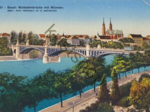 Basel - Wettsteinbrücke mit Münster  [004-4544