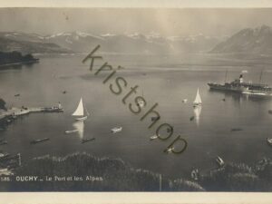Ouchy - Le Port et les alpes  [004-4625