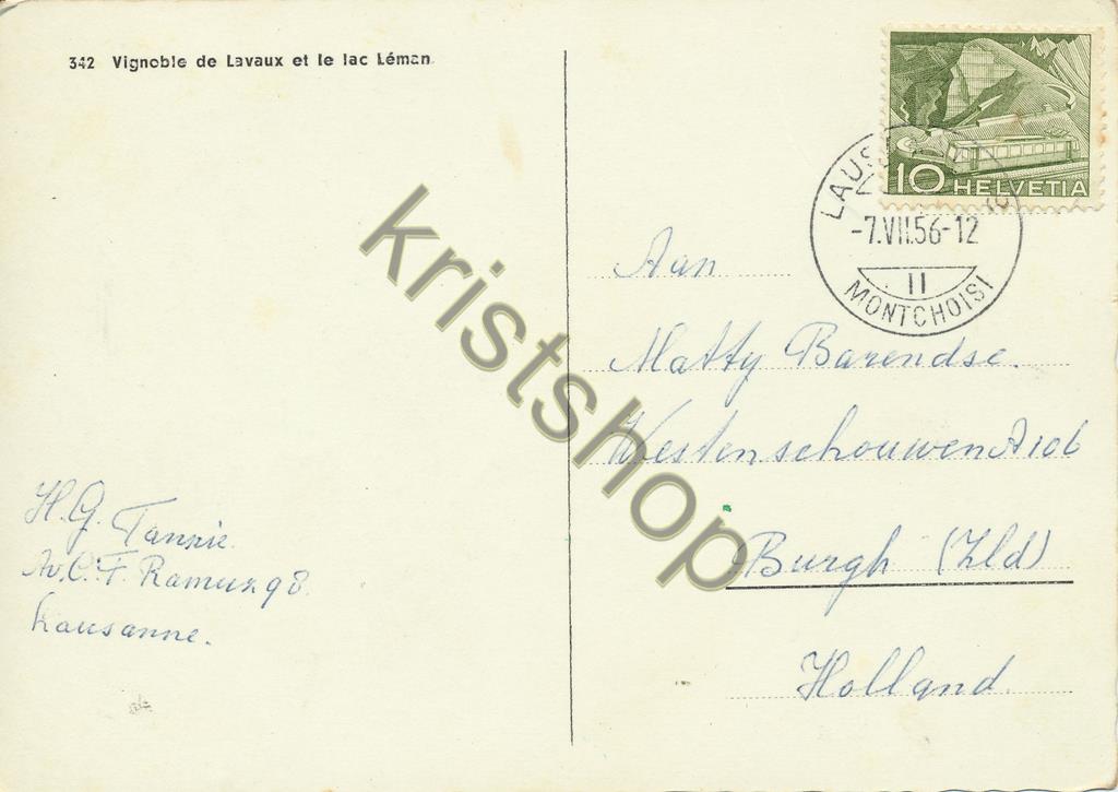 KRST004-5646_1.jpg Vignoble de Laveux et le lac Léman [004-5646 - Afbeelding 2