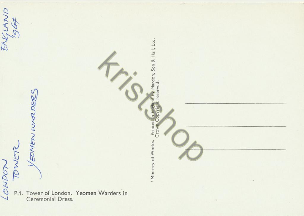 KRST004-5854_1.jpg London - Tower - Yeomen Warders [004-5854 - Afbeelding 2