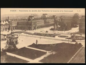 Paris - Panorama du Jardin des Tuileries le Louvre et le Carrousel [004-6012