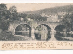 Pontypridd - Glyntaff Bridge and Church [004-6375