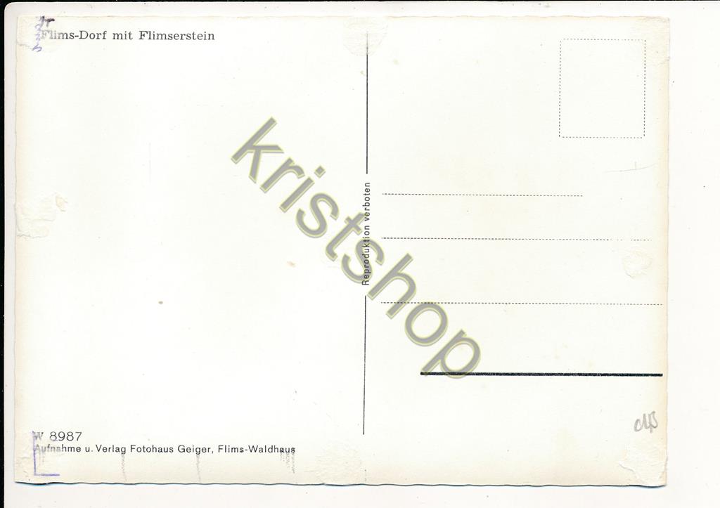 KRST004-7543_1.jpg Flims-Dorf mit Flimserstein [004-7543 - Afbeelding 2