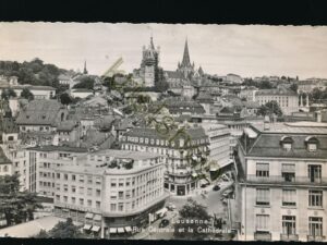 Lausanne - Rue Central et la Cathédrale [004-7886