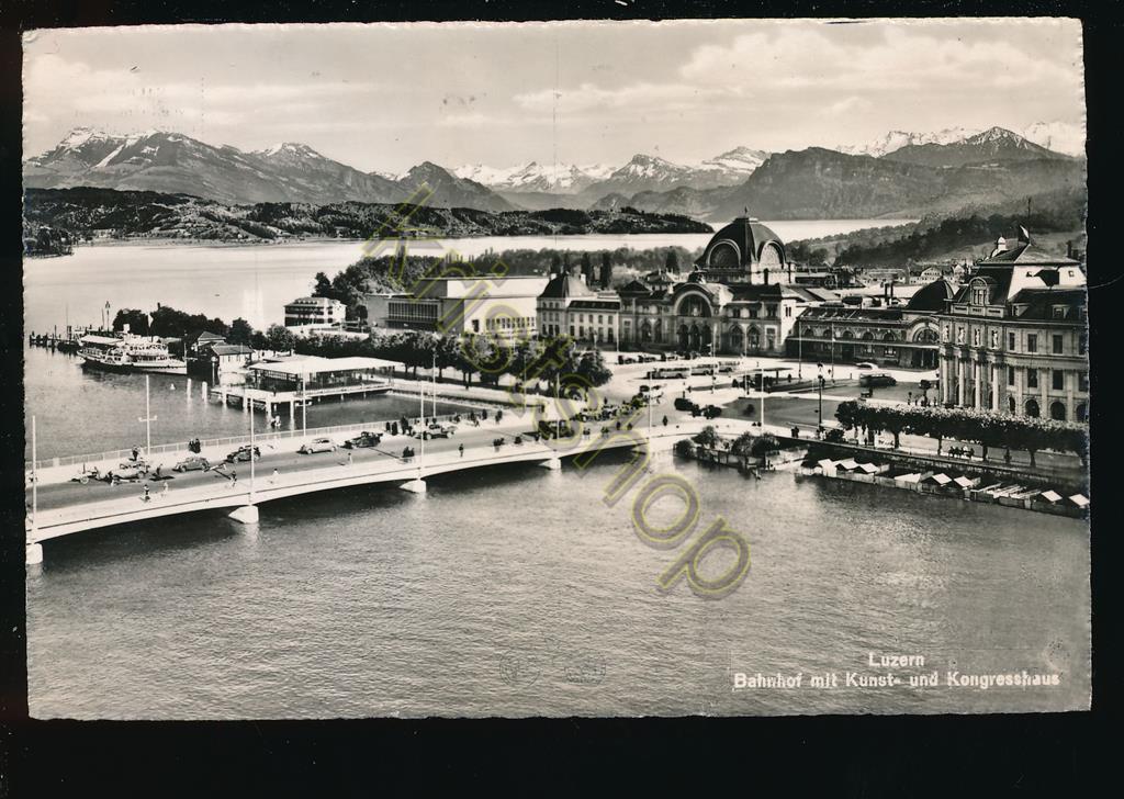 KRST004-7987_0.jpg Luzern - Bahnhof mit Kunst- und Kongreshaus [004-7987