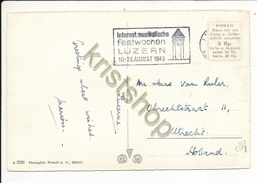 KRST004-7987_1.jpg Luzern - Bahnhof mit Kunst- und Kongreshaus [004-7987 - Afbeelding 2
