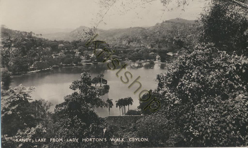 KRST005-2669_0.jpg Ceylon - Kandy Lake from Lady Horton's Walk [005-2669