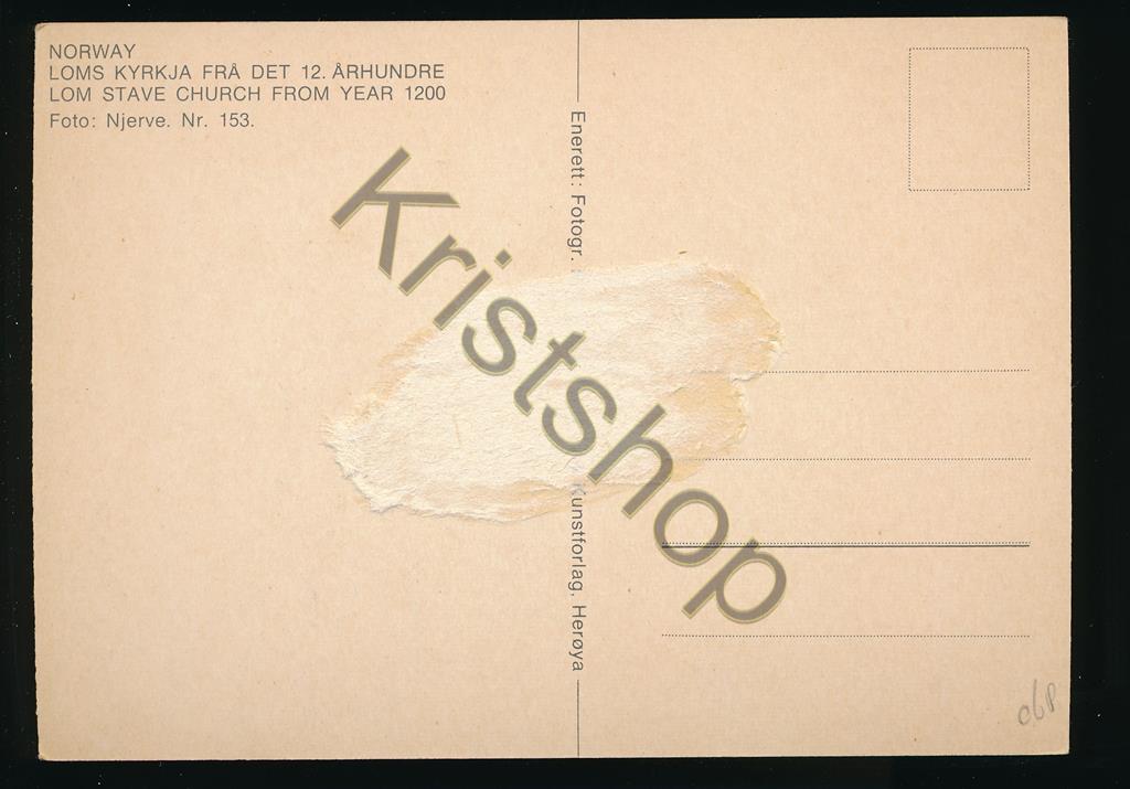 KRST005-3368_1.jpg Norge - Loms Kyrkja frå det 12 Århunde [005-3368 - Afbeelding 2