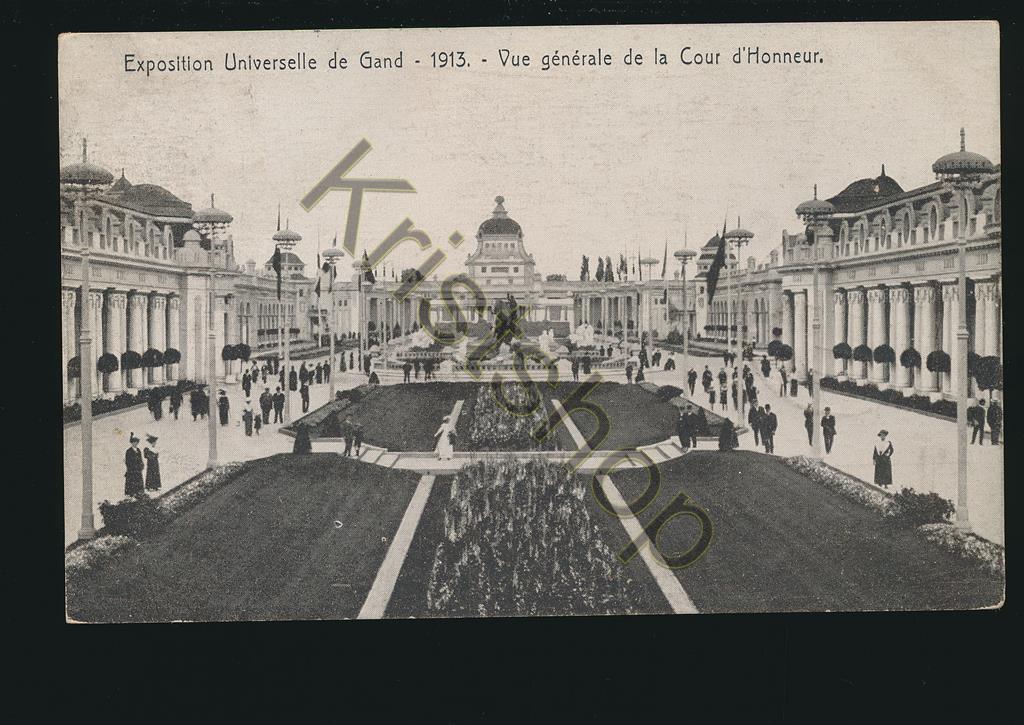 KRST005-3949_0.jpg Gand 1913 - Vuegénérale de la Cour d'Honneur [005-3949