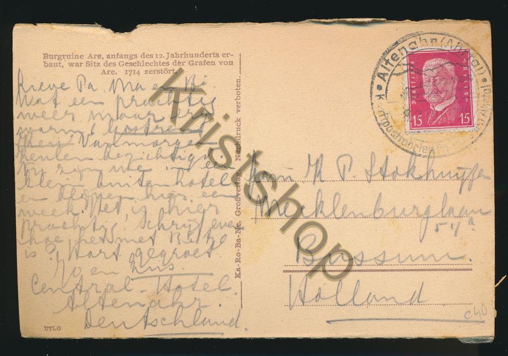 KRST005-4040_1.jpg Altenahr - Burgruine Are mit Viadukt [005-4040 - Afbeelding 2