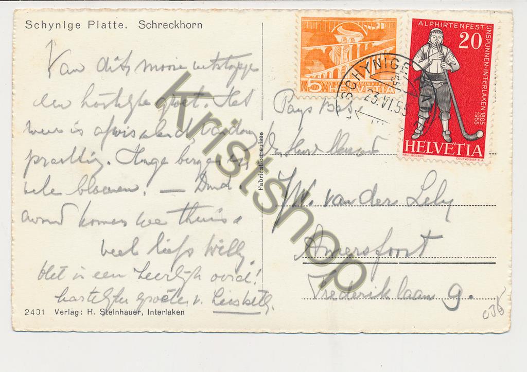 KRST005-4135_1.jpg Schynige Platte - Schreckhorn [005-4135 - Afbeelding 2