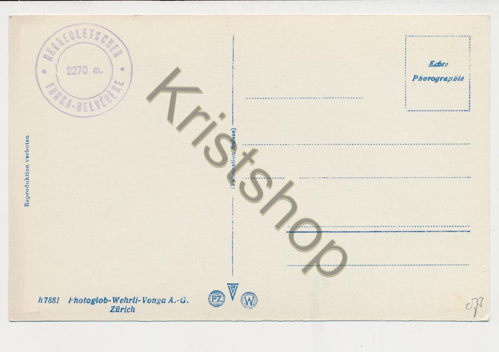 KRST005-4173_1.jpg Rhonegletscher mit Furkastrasse [005-4173 - Afbeelding 2