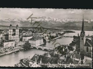 Zürich und die Alpen mit Fraumünster [005-4194