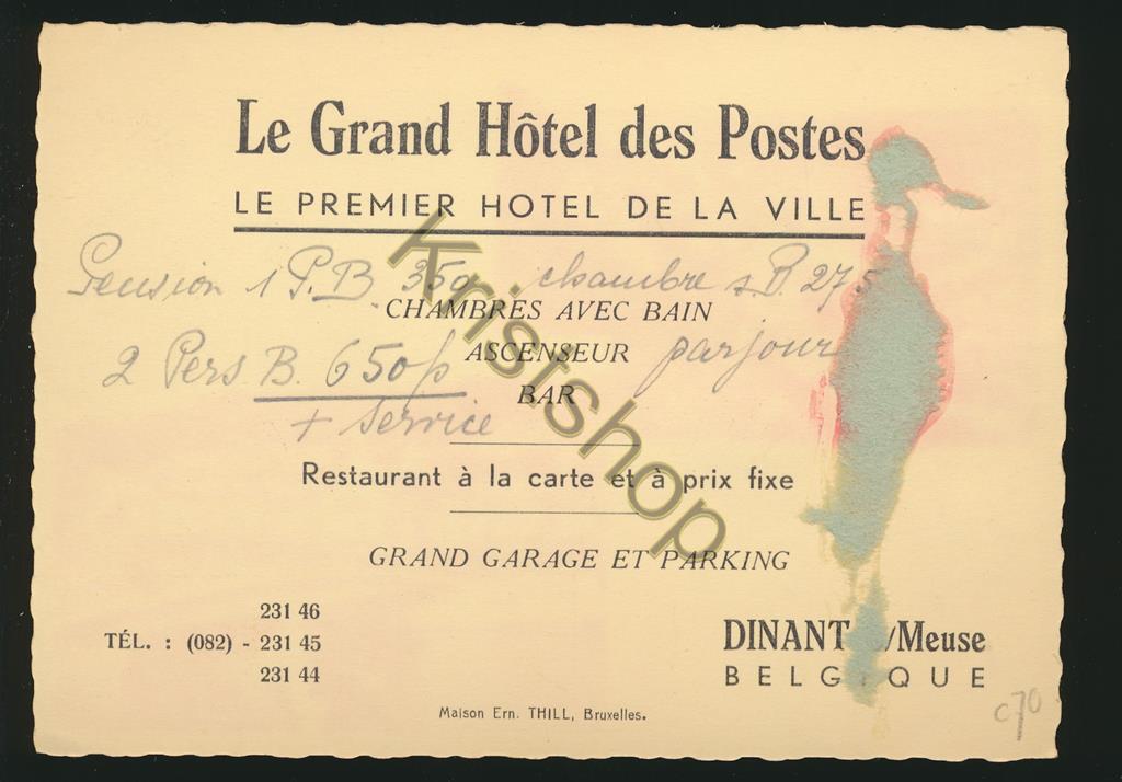 KRST005-5570_1.jpg Dinant - Le Grand Hôtel des Postes [005-5570 - Afbeelding 2
